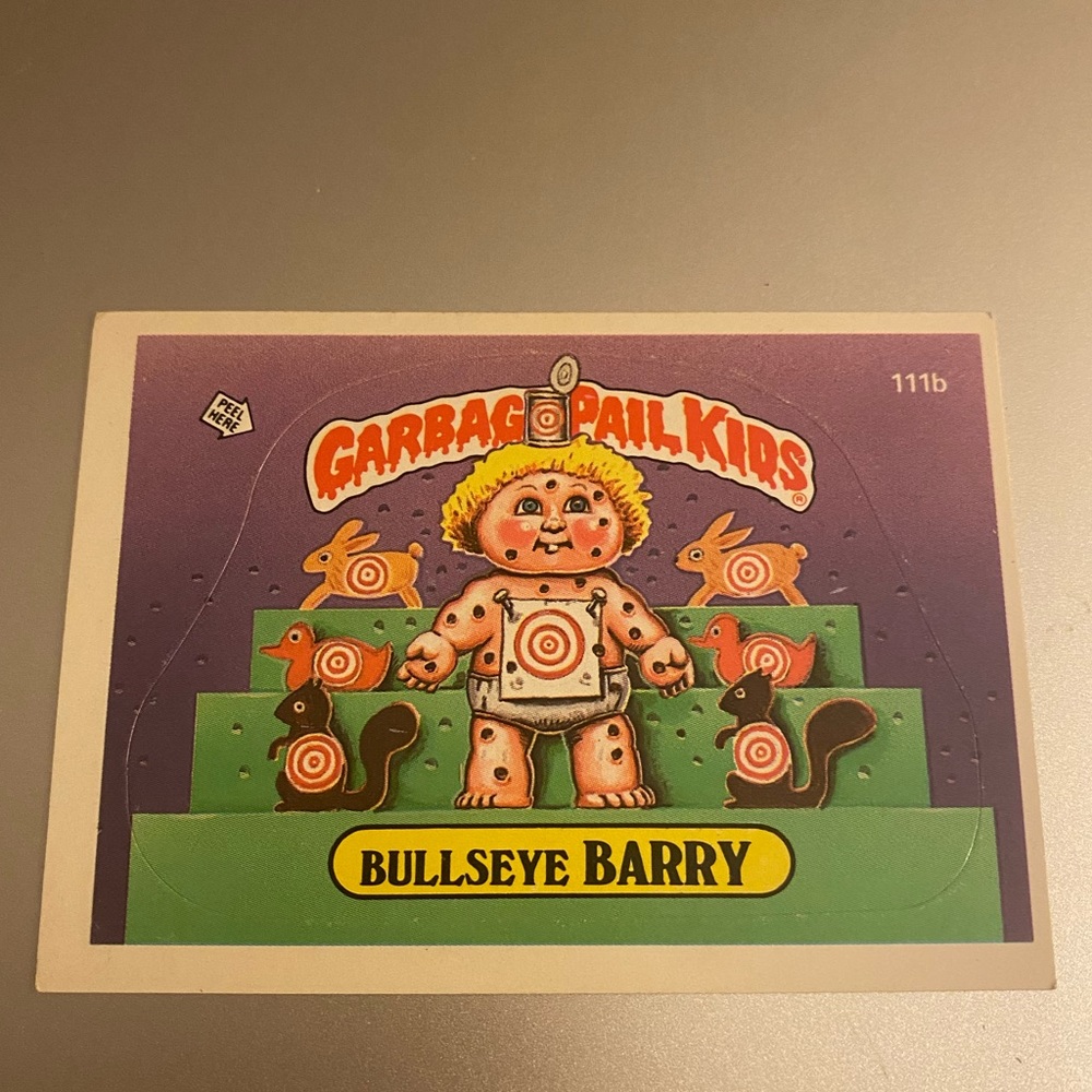 Bullseye Barry 111b Garbage Pail Kids Sticker